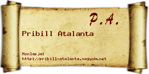 Pribill Atalanta névjegykártya